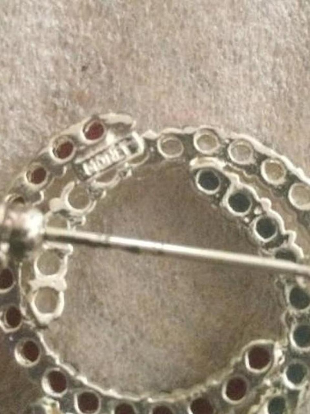 Patriotic Rhinestone Monet Pin - Picture 2 of 3